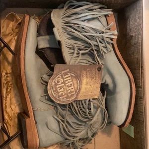 Liberty Black fringe boot bootie size 8